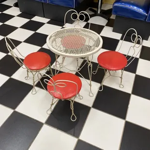 Mini parlor table for kids.