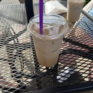 Iced vanilla latte