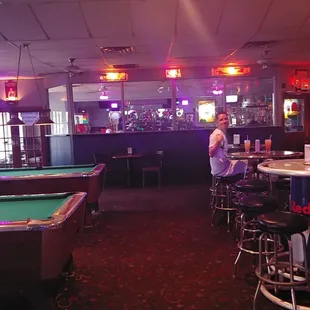 The main bar seating.