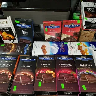 a variety of chocolates