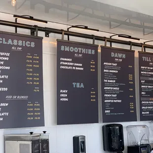 Menu (As of September 2022)