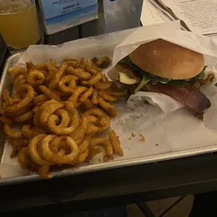 The new chicken club with a side of curly fries