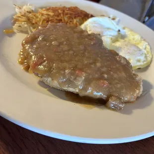 Mexican Chicken Fried Steak and Egg