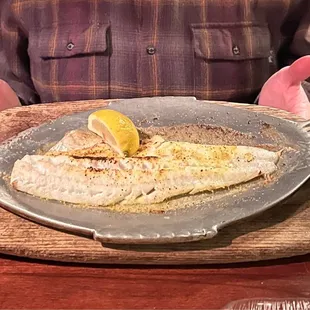Broiled walleye (the night they didn't overcook it)