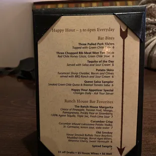 This is their &quot;happy hour&quot; bar bites.  This is 3 - 6 every day!  Everything is delicious but my favorite is the won ton tacos!