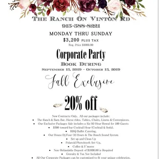 Fall 20% off