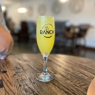 Fresh squeezed orange juice mimosa