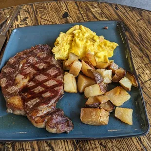 Steak and eggs