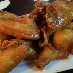 Buffalo wings were good. Meaty, juicy and delicious.