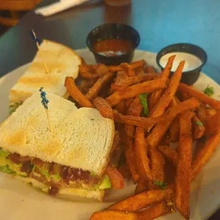 Bacon, lettuce, avocado and tomato