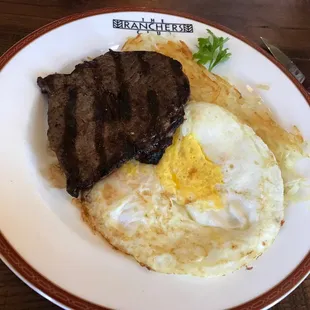 Steak and eggs