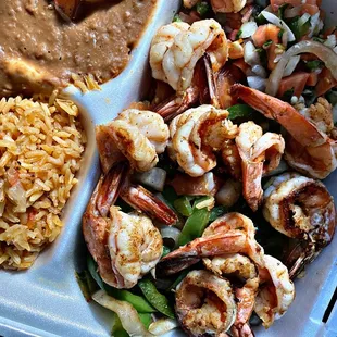 Shrimp fajitas