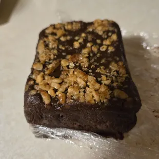 Brownie - tastes like fudge bc it looks underbaked??