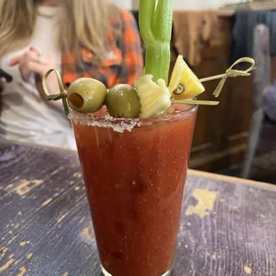 Bloody Mary with pickle juice