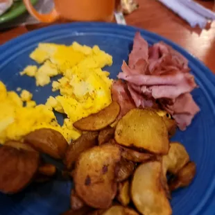 Basic breakfast with ham