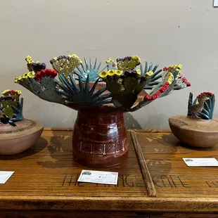 Artsy pottery for sale.