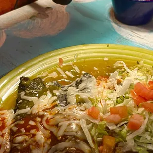 Plato Combinación del Rancho. The green side.