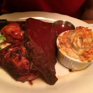 BBQ combo with delicious whipped potatoes