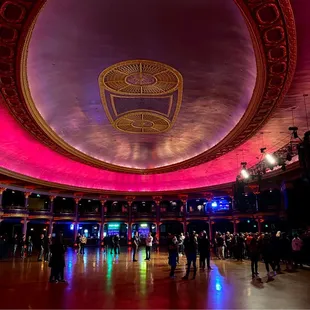 the ceiling of the ballroom