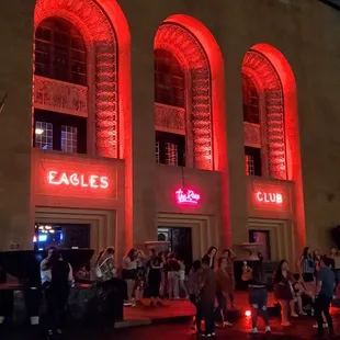 The building at night