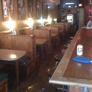 a view of the dining area