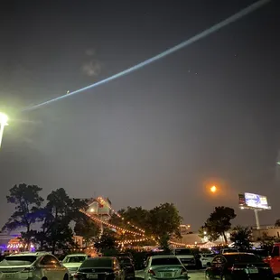 a long exposure of the night sky