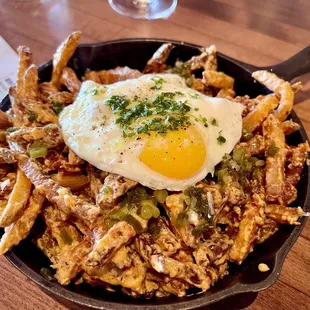 Pimento Cheese Fries with Sunny Egg