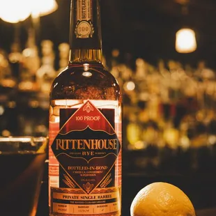 House Manhattan with Ravens Club Barrel Pick Rittenhouse Rye, Averna,  Dolin Rouge Sweet Vermouth, and Angostura Bitters