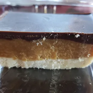 Tag along bar ($3), vegan by default. Superb. Not too sweet. Rich. Fresh.