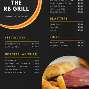 The RB Grill - Full Menu