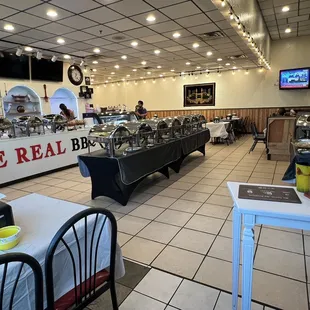 the dining area of the restaurant