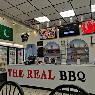 the inside of a restaurant