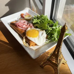 Classic crepe ~ ham, Swiss, and egg.