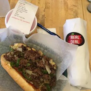 My favorite  steak bomb check the receipt