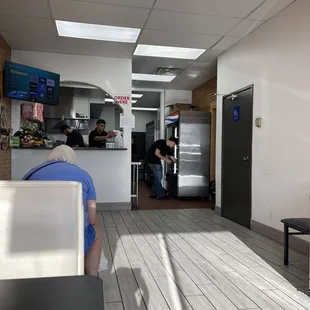 Inside the takeout area