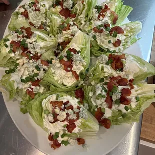 Wedge Salad, Steakhouse style that my wife and our friend made. Excellent and very fun.