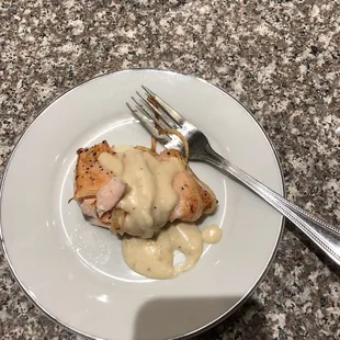 Potato encrusted salmon
