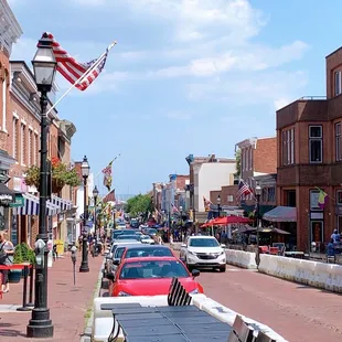 View of Main Street from outside the shop