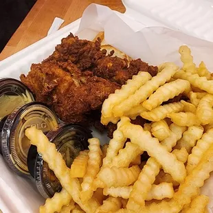 2 PC tenders. These things were huge. The fries are masking then ALOT!