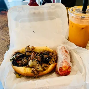 S3. Korean Bulgogi Beef Banh Mi and Thai Iced Tea