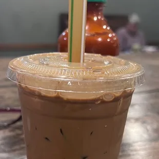 Vietnamese Iced Coffee with coffee jelly
