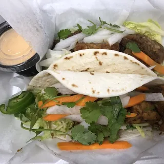 T4. Fried tofu Tacos