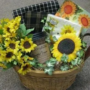 Sunflower Gift Basket
