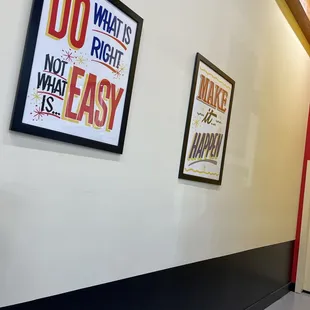 Wall with positive words