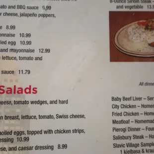 Grimy menu