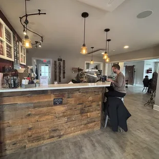 Interior with space to sit after ordering