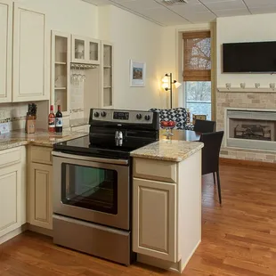 The kitchen of the Johnson&apos;s Island Room. WOW!