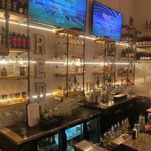 The bar area