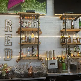 I love the back bar!