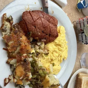 Louisiana hot links breakfast.